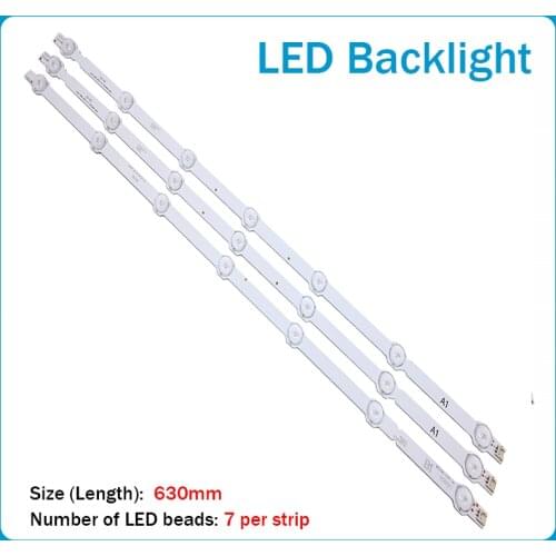 New 3 PCS*A1*7 LED backlight strip 6916L 1295A 1204A 1105A perfect Replacement for B1/B2 6916L-1437A 6916L-1438A