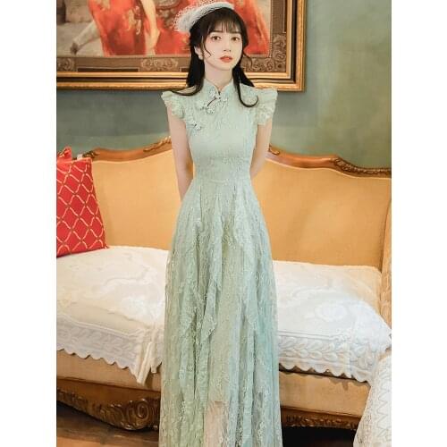 2020 new fashion womens clothing Tank Mandarin Collar Vintage Sleeveless dress women dresses