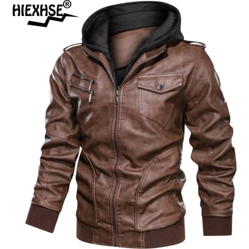 New Men Leather Jackets Winter Casual Motorcycle PU Jacket Biker Leather Coats Windproof Outwear Male Brand Clothing EU Size
