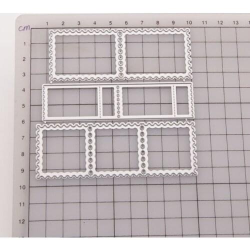 NEW Rectangle Background Metal Cutting Dies Cut Die Mold Decoration Scrapbook Craft Knife Mould Blade Punch Stencils