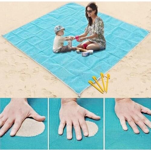 New Party supplies Outdoor Beach Mat Magic Sand Beach Blanket Portable Waterproof Sand Beach Towel Folding Bed Picnic Mattress