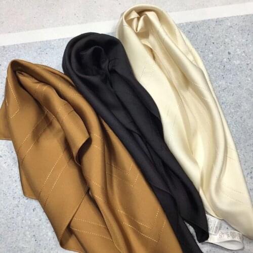 Luxury silk scarf Fashion sample square scarf monogram stitching Fashion Elegant Silk Scarfs 2020 WOMAN