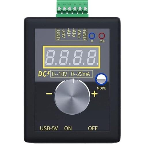 Handheld 0-10V/0-4-20MA Signal Generator with Rechargeable Battery Adjustable Voltage Simulator Calibrator