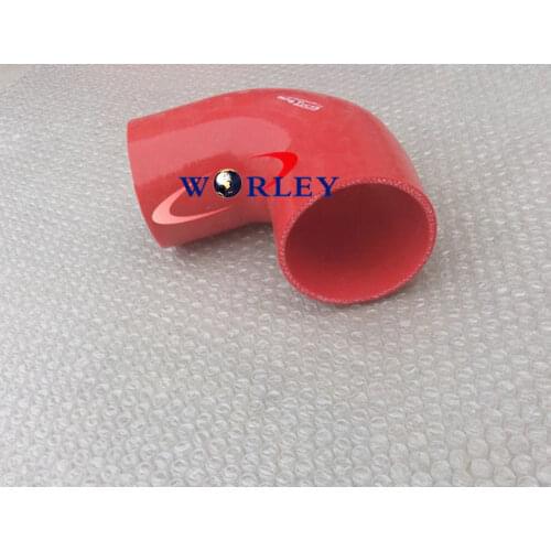 Silicone 90 Degree Elbow Radiator Coolant Hose 57mm 2.25" 2 1/4" Intake pipe RED