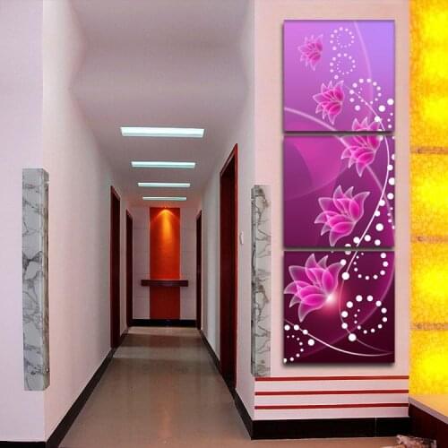 Modern Abstract Flower Modular Pictures Painting On Canvas Large Flower Wall Art Picture For Living Room Cuadros Decoracion