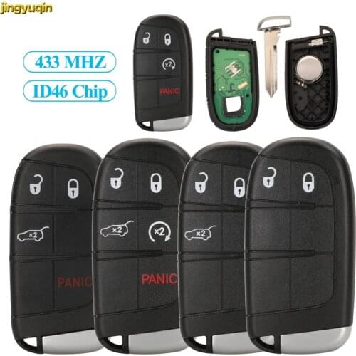Jingyuqin 5X Remote Car Key Fob Control 433MHZ ID46 PCF7953 For Jeep Grand Cherokee 2014 2015 2016 2017 2018 2019 2/3/4/5 Button