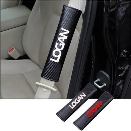 2Pcs PU Fashion cars Shoulder Protection pad Car Seat Belt Cover for Renault Logan