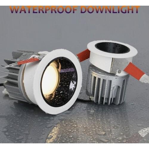 2020 New Design Waterproof Led Ceiling Recessed Light 7W 9W 12W 15W Round Adjustable IP65 Led Downlgiht For Bathroom Sauan