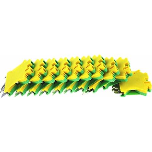 50PCS USLKG-2.5 Earthing terminal Wiring row Terminal blocks