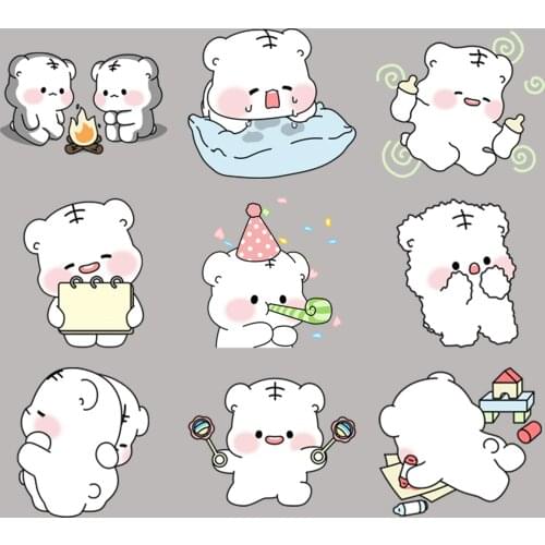 24 cute dolls scrapbook stickers for children, DIY laptop suitcases skateboard motorcycle bicycle toys