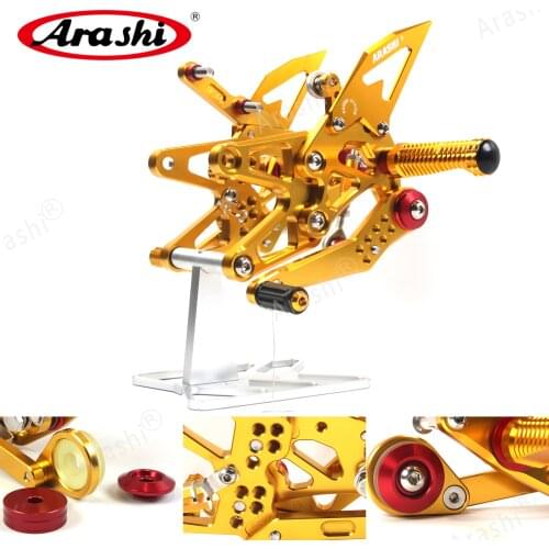ARASHI CNC Adjustable Footrests For TRIUMPH DAYTONA 675 675R 2013 - 2018 Foot Pegs Rider Rearset 2014 2015 2016 2017 Aluminum