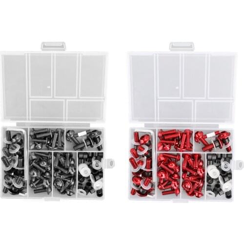 Areyourshop For Yamaha for Honda for Kawasaki Sportbike Windscreen Fairing Bolt Kit Fastener Clip Screw Set 158pcs Motorcycle