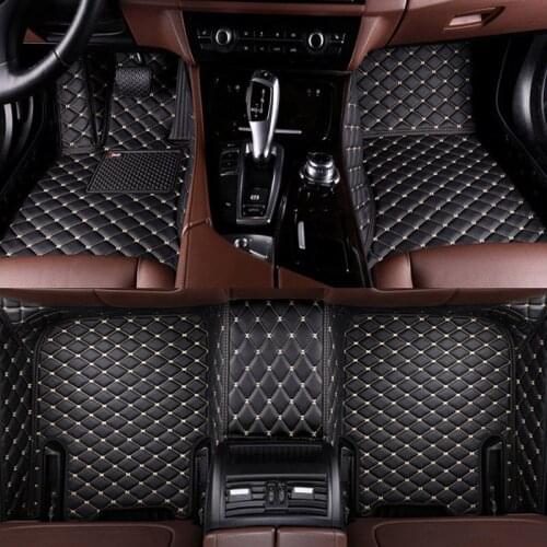 Car Floor Mats All Season Car All Inclusive Carpet Floor Liner Leather For Volkswagen VW T-Roc Troc 2017 2018 2019 2020 2021