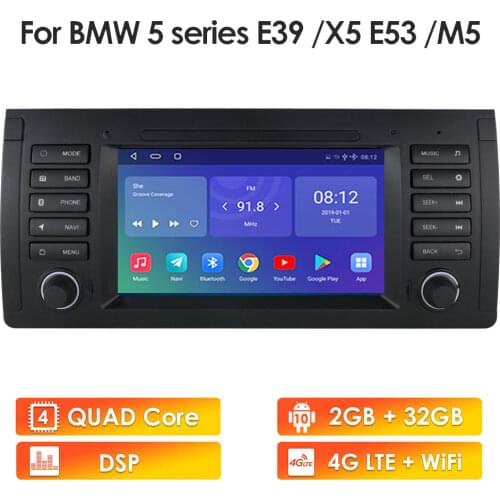 Android 10.0 Car Multimedia Player 7" Inch Navigation for BMW E39 E53 M5 1995-2003 Car Auto Radio Stereo BT GPS Wifi DVR
