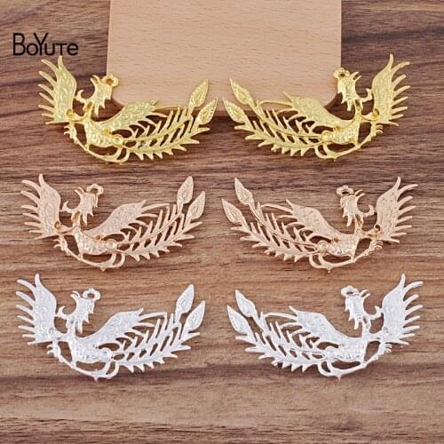 BoYuTe (5 Pieces/Lot) 38*75MM Metal Alloy Phoenix Materials Diy Handmade Jewelry Accessories Wholesale