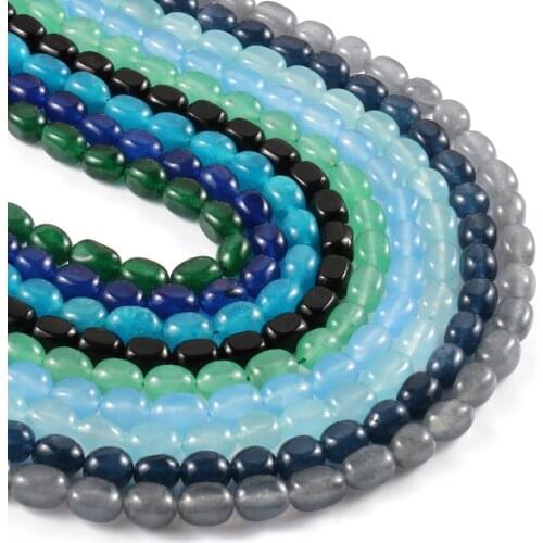 8-10mm Natural Stone Beads Colorful Jades Ireegular Loose Beads for Jewelry Making DIY Christmas Gift Bracelets 15'' strand