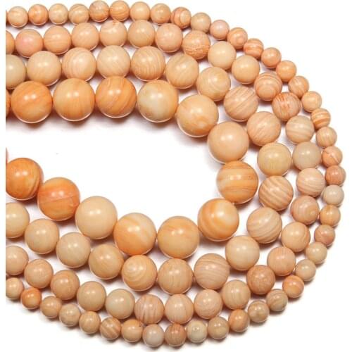Natural Shell Beads Round Shape Primary Colors Charms for Jewelry Making Necklace Charms Size 6 8 10 12 mm