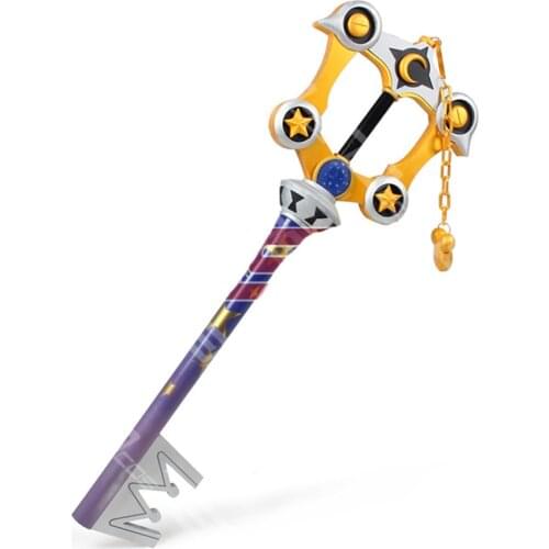 Kingdom Hearts Aqua Gold Key 1:1 Cosplay Weapon Prop Role Play PU Game Action Figure Model Halloween Carnival Party prop