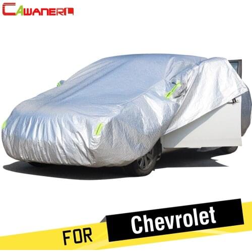 Cawanerl Thicken Car Cover Waterproof Sun Snow Rain Hail Protect Cotton Cover For Chevrolet Camaro Captiva Corsicas Spark Lumina