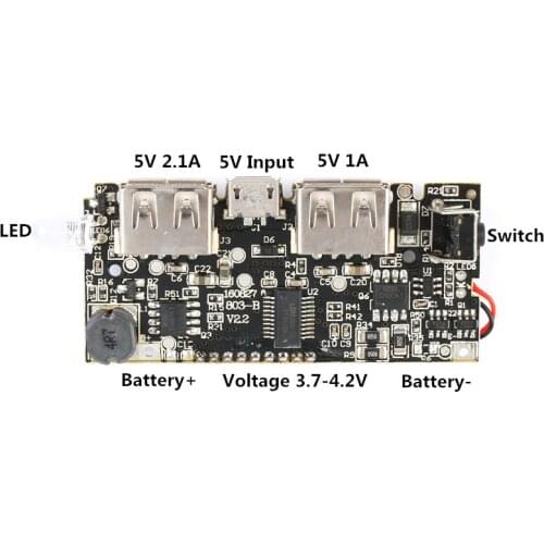 Digital LCD 5V 2A Mobile Power Bank Charge Controller Dual USB 18650 Lithium Battery Charger Board Power Regulator Module PCB