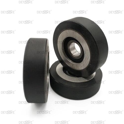 Deysse Escalator Spare Parts Black Step Roller 80 22mm Bearing 6204 2RS
