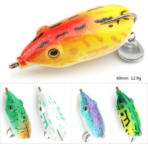 1pcs 60mm 12.9g Ray frog big fat artificial soft rubber bait lures fishing fish Soft bait treble hooks NEW Simulated frog lure