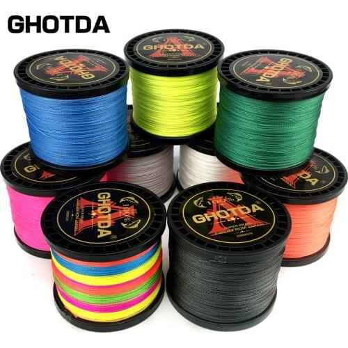 GHOTDA Brand 300M 4Strand Japan Multifilament 100% PE Braided Fishing Line 10LB To 120LB