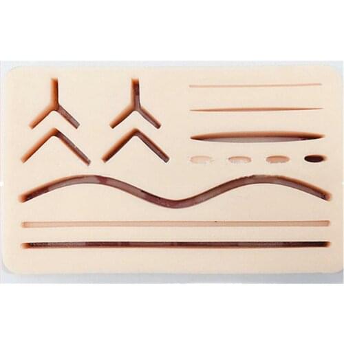 Silicone skin model suture practice Silicone stitching module with wound shape