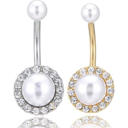 Fashion Elegant Simple Rhinestone Belly Rings for Women Sexy Body Piecing Jewelry