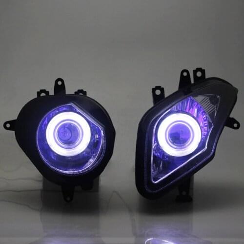 Motorcycle Full Assembly HID Bi-Xenon Headlight Projector Demon &Angel Eyes Hi/Low Light For BMW S1000RR S1000RR 2009-2014