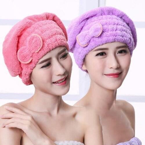 Cartoon Microfiber Hair Turban Quickly Dry Hair Hat Wrapped Towel Bathing Cap Super Absorbent Soft Shower Quick Dry Hair Cap