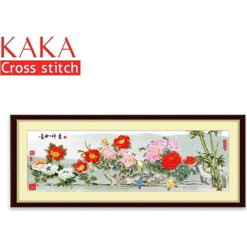 Cross stitch kits,Embroidery needlework sets with printed pattern,11CT-canvas for Home Decor Painting,Flowers Full NCKF126