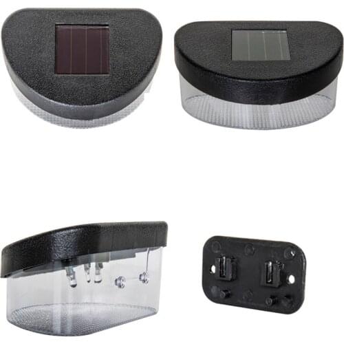 6 pcs Solar Powered Wall Light Outdoor Garden Yard Decoration Lamp Waterproof LED Wall Fence Lighting Lamp 2V Solar Panel