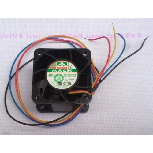 NEW Protechnic Magic 4028 4CM 4CM double ball bearing 4lines temperature control PWM MGT4012ZB-W28 0.60A cooling fan