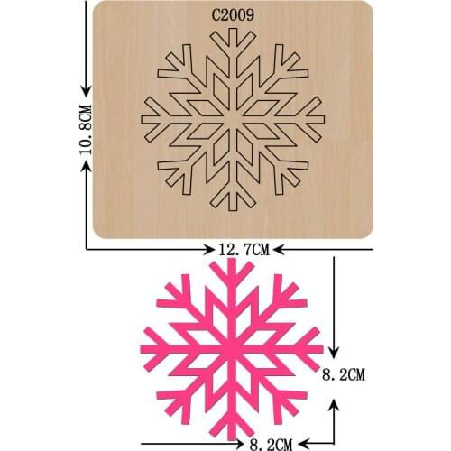 New Christmas snowflake Wooden die Scrapbooking C2009 Cutting Dies