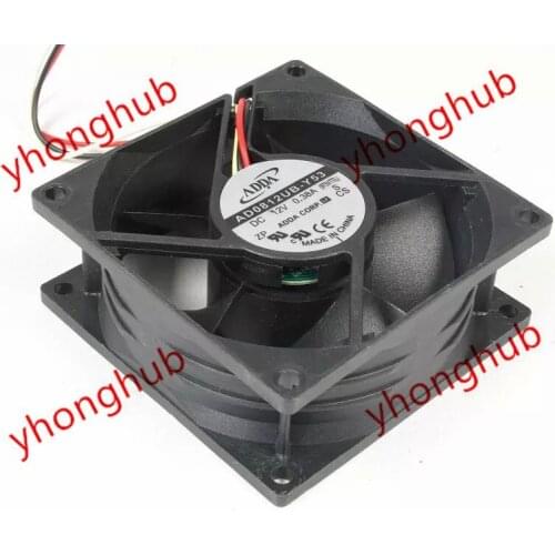 ADDA AD0812UB-Y53 DC 12V 0.38A 3-Wire 80x80x32mm Server Cooling Fan