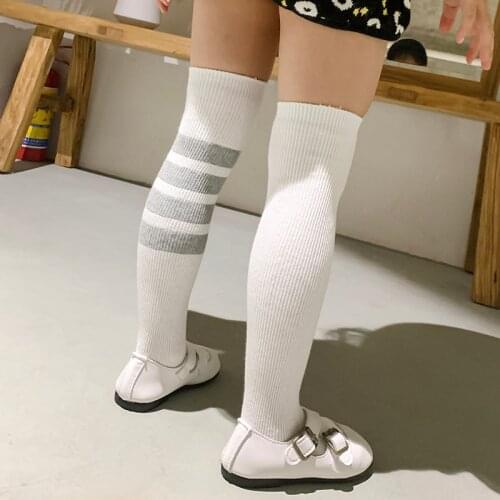 2-9 Years Kids Boys Toddlers Girls Socks Knee High Long Soft Cotton Baby Socks Stripped Children Socks School Clothes