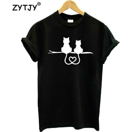 A Pair of Cats Resting Together Women Tshirt Cotton Casual Funny t Shirt For Lady Girl Top Tee Hipster Tumblr Drop Ship HH-87