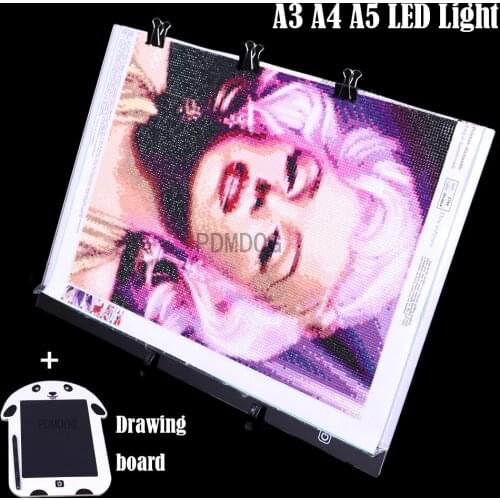 A3 A4 A5 Drawing Tablet Diamond Painting board USB Art Copy Pad Writing Sketching Tracing led light pad Gift With Drawing board