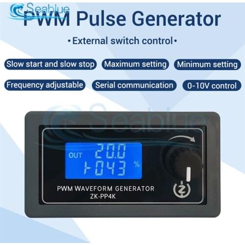 PP4K LCD Display Motor Controller PWM Pulse Generator Motor Speed Control Dimming Controller Slow Start Stop Digital Display