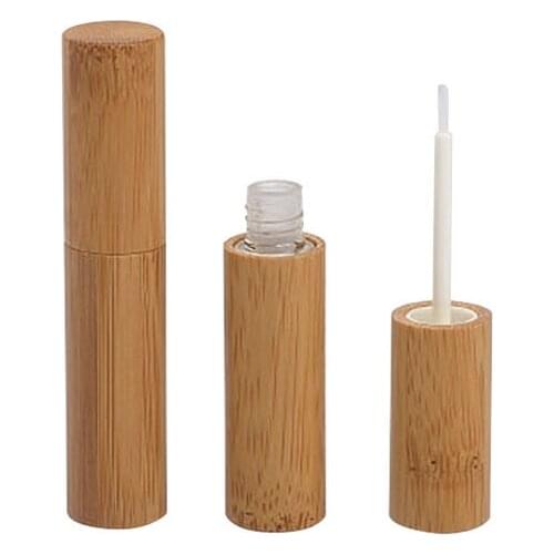 4 ML Eye Liner Tube Empty Handcraft Bamboo Shell Mascara Cream Eyelash Growth Liquid Tube DIY Cosmetic Refillable Bottle 20 pcs