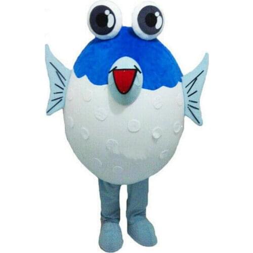 Advertising Halloween Christmas Puffer Fish Mascot Costume Suit Cosplay Party Clothing Carnival Adults Unisex Outfit