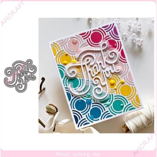 Thank you Words Metal Cutting Dies for DIY Scrapbooking Photo Album Decorative Embossing Paper Card Crafts Die 2021