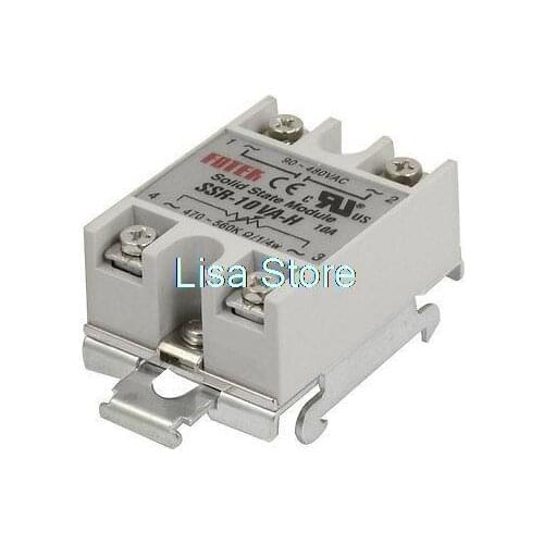 SSR-10VA-H AC90-480V 10A Solid State Relay Resistance Adapter w Rail Base