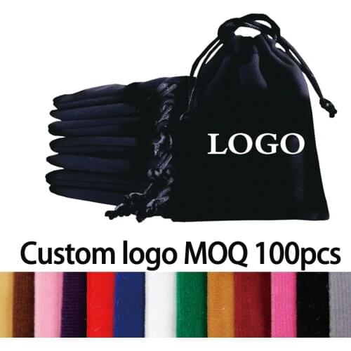 Custom LOGO Printed Microfiber Drawstring Bags Pouch, Jewelry bag