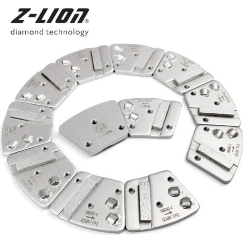 Z-LEAP 12PCS PCD Diamond Polishing Pads Kit Concrete Floor Grinding Block Metal Bond Wet Dry Use For Stone Coarse Sanding
