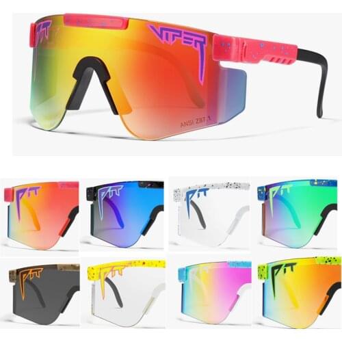 2020 Goggles oversized Cycling Sun glasses polarized mirrored RED lens tr90 frame protection Men Sport pit viper SUNGLASSES