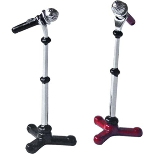 1:12 Dollhouse Plastic Microphone Models Dolls House Decoration Kids Toys