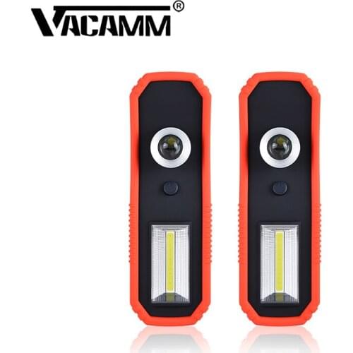 1 PCS COB LED Portable Spotlight Working Lights With Magnetic Hook AA Battery Powered USB Rechargeable Camping Hook Lamp Light