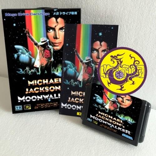 Michael Jacksons Moonwalker 16 bit SEGA MD Game Card Boxed With Manual For Sega Mega Drive For Genesis